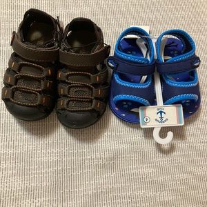 Set of Two. Brown sandals and Blue sandals.